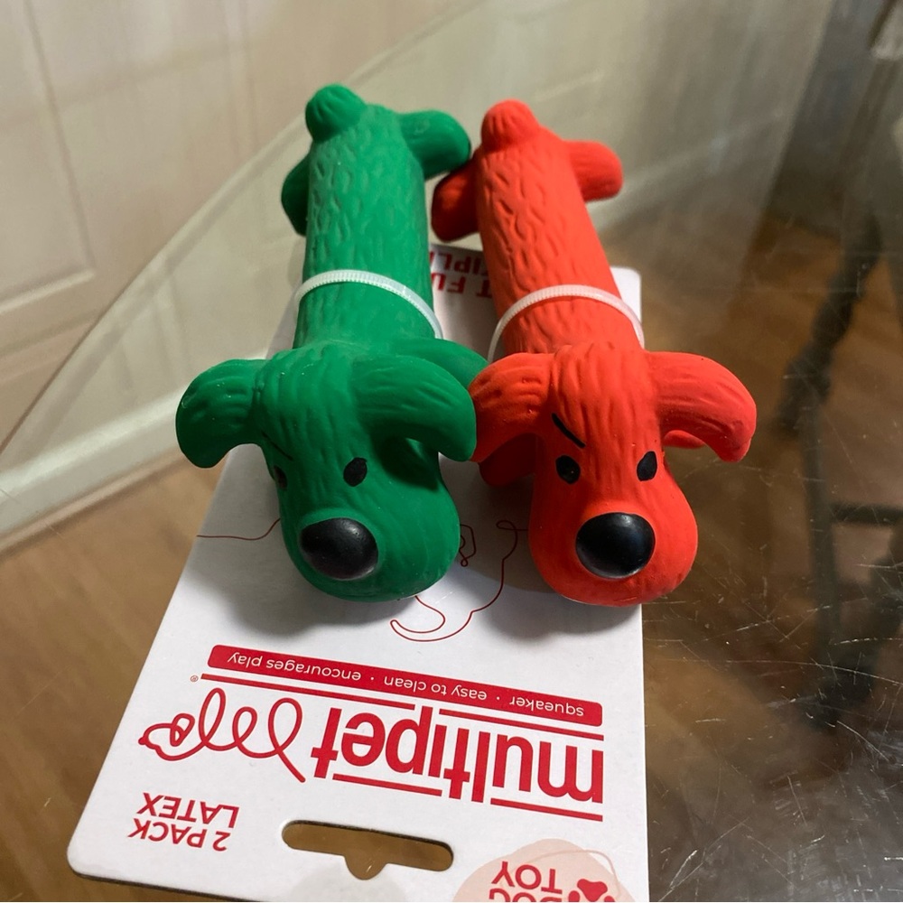 Multipet Original Loofa  Set Of Set Dog Latex Ruff 6" Dog Toy.